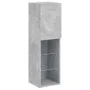 TV-Wandmöbel mit LED, 4-teilig, Betongrau, Holzwerkstoff von , TV-Möbel - Ref: Foro24-3216657, Preis: 173,24 €, Rabatt: %