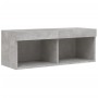 TV wall furniture with LED 4 pieces concrete gray engineered wood by , TV Furniture - Ref: Foro24-3216657, Price: 177,62 €, D...
