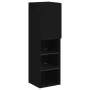 Wand-TV-Schränke mit LED, 4 Stück, schwarzes Holzwerkstoff von , TV-Möbel - Ref: Foro24-3216655, Preis: 178,08 €, Rabatt: %