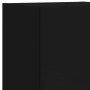 Muebles de TV de pared con LED 4 pzas madera ingeniería negro de , Muebles TV - Ref: Foro24-3216655, Precio: 185,57 €, Descue...