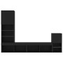 Wand-TV-Schränke mit LED, 4 Stück, schwarzes Holzwerkstoff von , TV-Möbel - Ref: Foro24-3216662, Preis: 169,82 €, Rabatt: %