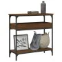 Console table shelf engineered wood brown oak 75x29x75 cm by , Side tables - Ref: Foro24-837716, Price: 46,43 €, Discount: %
