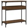 Console table shelf engineered wood brown oak 75x29x75 cm by , Side tables - Ref: Foro24-837716, Price: 46,43 €, Discount: %