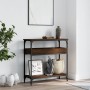 Konsolentisch, Regal, Holzwerkstoff, braune Eiche, 75 x 29 x 75 cm von , Seitentische - Ref: Foro24-837716, Preis: 48,81 €, R...