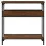 Console table shelf engineered wood brown oak 75x29x75 cm by , Side tables - Ref: Foro24-837716, Price: 46,43 €, Discount: %