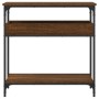 Konsolentisch, Regal, Holzwerkstoff, braune Eiche, 75 x 29 x 75 cm von , Seitentische - Ref: Foro24-837716, Preis: 48,81 €, R...