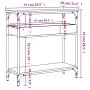 Console table shelf engineered wood brown oak 75x29x75 cm by , Side tables - Ref: Foro24-837716, Price: 46,43 €, Discount: %