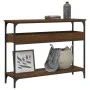 Console table shelf engineered wood oak brown 100x29x75cm by , Side tables - Ref: Foro24-837721, Price: 58,59 €, Discount: %