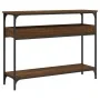 Konsolentisch, Regal, Holzwerkstoff, Eiche, braun, 100 x 29 x 75 cm von , Seitentische - Ref: Foro24-837721, Preis: 58,59 €, ...