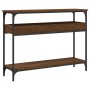 Mesa consola estante madera ingeniería marrón roble 100x29x75cm de , Mesas auxiliares - Ref: Foro24-837721, Precio: 59,31 €, ...