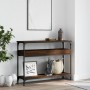Mesa consola estante madera ingeniería marrón roble 100x29x75cm de , Mesas auxiliares - Ref: Foro24-837721, Precio: 59,31 €, ...