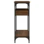 Console table shelf engineered wood oak brown 100x29x75cm by , Side tables - Ref: Foro24-837721, Price: 58,59 €, Discount: %