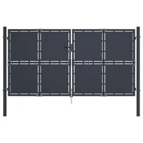 Anthrazitgraues Gartentor aus Stahl 300x150 cm von vidaXL, Gartentore - Ref: Foro24-144526, Preis: 577,78 €, Rabatt: %