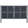 Puerta de jardín de acero gris antracita 300x150 cm de vidaXL, Puertas de jardín - Ref: Foro24-144526, Precio: 589,11 €, Desc...