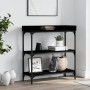 Console table with shelves black 75x30x80 cm by , Side tables - Ref: Foro24-837812, Price: 51,52 €, Discount: %