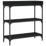 Konsolentisch mit Regalen schwarz 75x30x80 cm von , Seitentische - Ref: Foro24-837812, Preis: 49,32 €, Rabatt: %