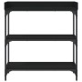 Console table with shelves black 75x30x80 cm by , Side tables - Ref: Foro24-837812, Price: 51,52 €, Discount: %