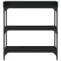 Console table with shelves black 75x30x80 cm by , Side tables - Ref: Foro24-837812, Price: 49,34 €, Discount: %