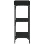 Console table with shelves black 75x30x80 cm by , Side tables - Ref: Foro24-837812, Price: 51,52 €, Discount: %