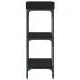 Console table with shelves black 75x30x80 cm by , Side tables - Ref: Foro24-837812, Price: 49,34 €, Discount: %
