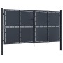 Puerta de jardín de acero gris antracita 300x150 cm de vidaXL, Puertas de jardín - Ref: Foro24-144526, Precio: 589,11 €, Desc...