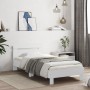 Weißes Holzwerkstoffbett mit Kopfteil 90x190 cm von , Betten und Lattenroste - Ref: Foro24-838561, Preis: 96,80 €, Rabatt: %