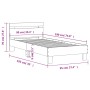 Weißes Holzwerkstoffbett mit Kopfteil 90x190 cm von , Betten und Lattenroste - Ref: Foro24-838561, Preis: 96,80 €, Rabatt: %