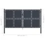 Anthrazitgraues Gartentor aus Stahl 300x150 cm von vidaXL, Gartentore - Ref: Foro24-144526, Preis: 588,71 €, Rabatt: %