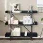 3-shelf black engineered wood bookcase 100x33x108.5 cm by , Bookcases and shelves - Ref: Foro24-837687, Price: 49,05 €, Disco...