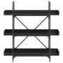 3-shelf black engineered wood bookcase 100x33x108.5 cm by , Bookcases and shelves - Ref: Foro24-837687, Price: 49,05 €, Disco...