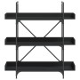 Schwarzes Bücherregal aus Holzwerkstoff mit 3 Ablagen, 100 x 33 x 108,5 cm von , Bücherregale und Regale - Ref: Foro24-837687...