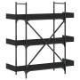 3-shelf black engineered wood bookcase 100x33x108.5 cm by , Bookcases and shelves - Ref: Foro24-837687, Price: 49,50 €, Disco...