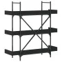 3-shelf black engineered wood bookcase 100x33x108.5 cm by , Bookcases and shelves - Ref: Foro24-837687, Price: 49,05 €, Disco...