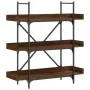 Bücherregal mit 3 Regalen, braunes Holzwerkstoff, 100 x 33 x 108,5 cm von , Bücherregale und Regale - Ref: Foro24-837691, Pre...