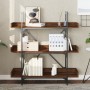 Bücherregal mit 3 Regalen, braunes Holzwerkstoff, 100 x 33 x 108,5 cm von , Bücherregale und Regale - Ref: Foro24-837691, Pre...