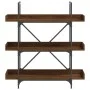 Librería 3 estantes madera ingeniería marrón 100x33x108,5 cm de , Librerías y estanterías - Ref: Foro24-837691, Precio: 46,48...