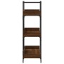Bücherregal mit 3 Regalen, braunes Holzwerkstoff, 100 x 33 x 108,5 cm von , Bücherregale und Regale - Ref: Foro24-837691, Pre...