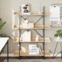 Bookcase with 4 shelves engineered oak wood 100x33x145.5 cm by , Bookcases and shelves - Ref: Foro24-837693, Price: 82,98 €, ...
