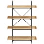 Bookcase with 4 shelves engineered oak wood 100x33x145.5 cm by , Bookcases and shelves - Ref: Foro24-837693, Price: 82,98 €, ...