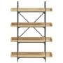 Bookcase with 4 shelves engineered oak wood 100x33x145.5 cm by , Bookcases and shelves - Ref: Foro24-837693, Price: 81,95 €, ...