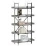 Bookcase with 5 shelves gray Sonoma wood 100x33x180.5 cm by , Bookcases and shelves - Ref: Foro24-837700, Price: 99,05 €, Dis...