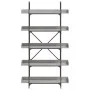 Bookcase with 5 shelves gray Sonoma wood 100x33x180.5 cm by , Bookcases and shelves - Ref: Foro24-837700, Price: 99,05 €, Dis...