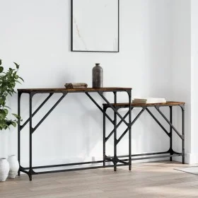 Stackable console tables 2 pieces engineered wood smoked oak by , Side tables - Ref: Foro24-837804, Price: 50,81 €, Discount: %