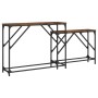 Stapelbare Konsolentische, 2 Stück, Holzwerkstoff, geräucherte Eiche von , Seitentische - Ref: Foro24-837804, Preis: 51,32 €,...