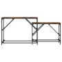 Stapelbare Konsolentische, 2 Stück, Holzwerkstoff, geräucherte Eiche von , Seitentische - Ref: Foro24-837804, Preis: 51,32 €,...