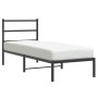 Estructura de cama con cabecero metal negro 80x200 cm de , Camas y somieres - Ref: Foro24-355356, Precio: 66,04 €, Descuento: %