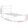 Estructura de cama con cabecero metal negro 80x200 cm de , Camas y somieres - Ref: Foro24-355356, Precio: 66,04 €, Descuento: %