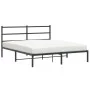 Bettgestell mit schwarzem Metallkopfteil 160x200 cm von , Betten und Lattenroste - Ref: Foro24-355368, Preis: 99,78 €, Rabatt: %
