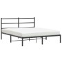 Estructura de cama con cabecero metal negro 160x200 cm de , Camas y somieres - Ref: Foro24-355368, Precio: 103,12 €, Descuent...