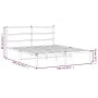 Bettgestell mit schwarzem Metallkopfteil 160x200 cm von , Betten und Lattenroste - Ref: Foro24-355368, Preis: 99,78 €, Rabatt: %